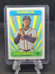 2018 Topps Heritage #RP-RA Ronald Acuna Jr Rookie Performers Atlanta Braves - Picture 1 of 2
