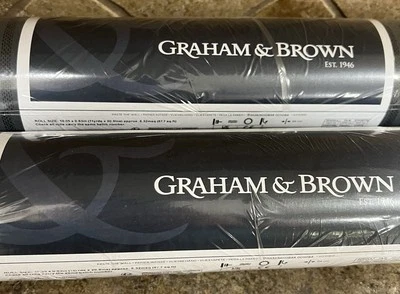 Graham & Brown Lancet Black Gold 2 Rolls 118020 Wallpaper 33 Feet Per Roll $180 - Image 1 of 3