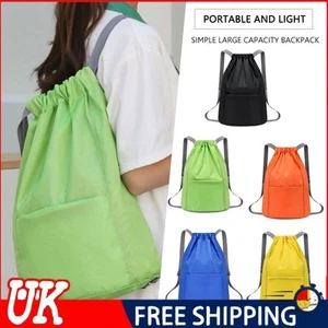 Large Capacity Drawstring Backpacks Sack Waterproof Swimming Beach Sports Bags - Picture 1 of 15