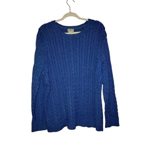 L.L. bean blue knit comfy sweater size 3X  - Picture 1 of 4