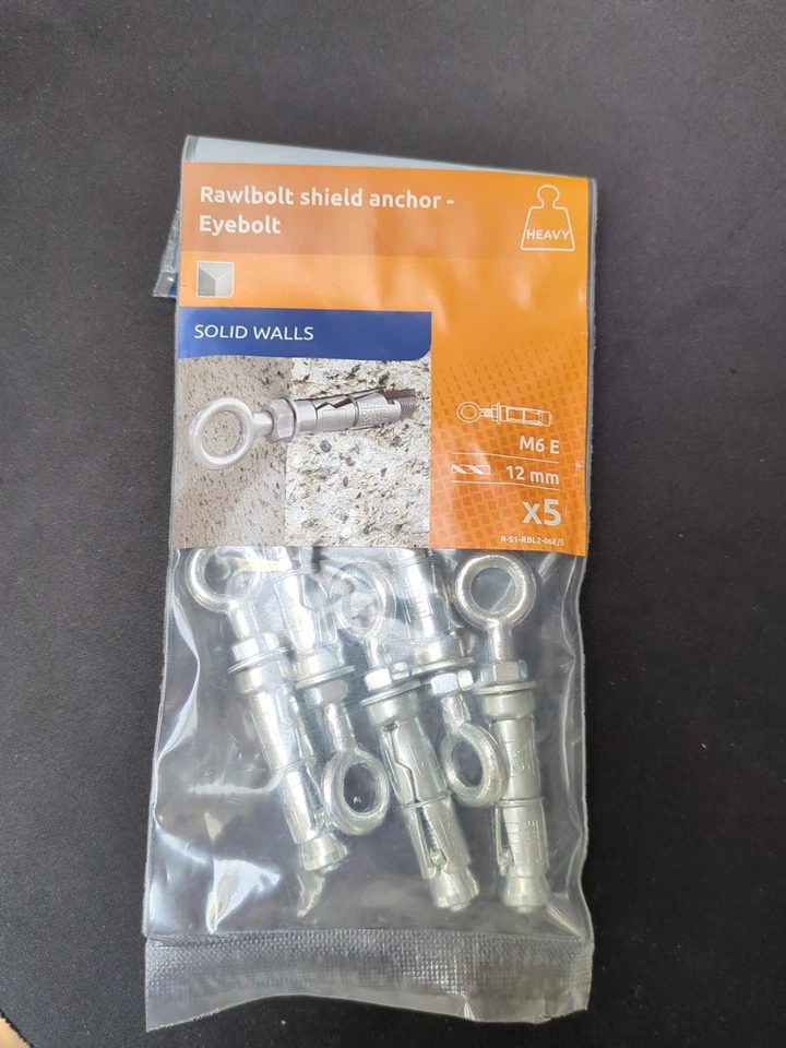 Paquete de 5 pernos de anclaje Rawplug Rawbolt Shield M6 E Foto 1 de 1