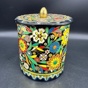 Biscuit Tin Made in Holland Florals Vintage EUC - Picture 1 of 9