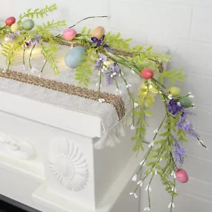 20 LED Lights eggs Spring Floral Garland, Easter Decorations-Kitchen Decoration - Picture 1 of 6