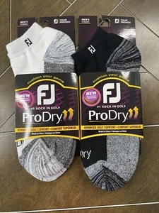 Footjoy Socks 2 Pairs Shoe Size 7-12 Men ProDry Golf Socks - Picture 1 of 7
