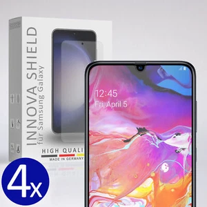 4x Panzerfolie Displayglasschutz für Samsung Galaxy A70 Echt 9H Fingerabdruck HD - Bild 1 von 6