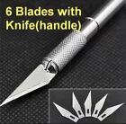 Hobby Knife Razor Sharp Cutter Arts Craft Cutting Tool Exacto  6 Blades Refill