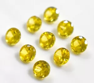 AAA++ Color Amarillo Circonita cúbica Circonita cúbica 6 mm Redondo Facetado Piedras Preciosas Sueltas 13.20 Crt - Imagen 1 de 4