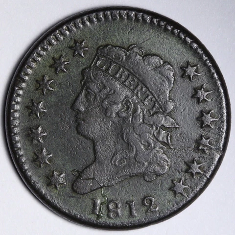 1812 Classic Head Large Cent CHOICE VF E115 GNEB Cover