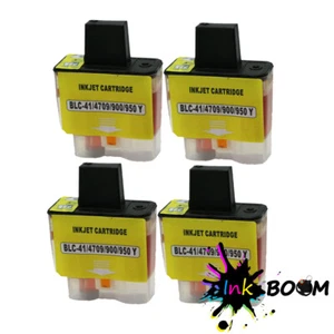 4 cartuchos de tinta amarillos para Brother LC41 IntelliFax-1940CN MFC-640CW MFC-3340CN - Imagen 1 de 1