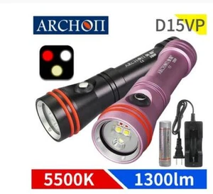 ARCHON D15VP 100m Diving Photoraphy HD video Red Fill lighting Diving Flashlight - Picture 1 of 23