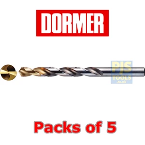 5 x Dormer A002 10.2mm titanium nitride tip hss twist jobber drills 10.2 - Picture 1 of 2