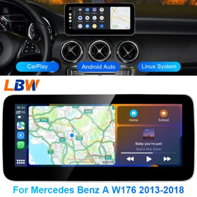 For Mercedes Benz A W176 2013-18 10.25'' Car Linux Screen Radio Wireless Carplay - Image 1 of 4