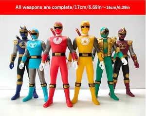 Power Rangers Soft Vinyl Ninja Storm Hurricaneger set of 6 Shurikanger Figure - Picture 1 of 24