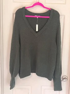 Suéter para mujer Madewell verde mezcla de acrílico/lana cuello en V talla 3X nuevo con etiquetas - Imagen 1 de 9