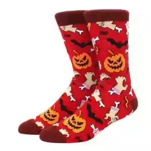 Espantosos Halloween Unisex Crew Calcetines M/L Rojos Calcetines West Domesticados Aterradores Moda Nuevos - Imagen 1 de 1