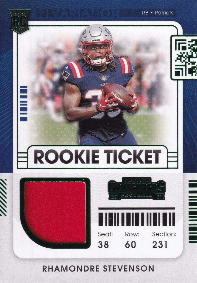 2021 Panini Contenders NFL Football ROOKIE TICKET RELIC Cards - Image 1 of 1