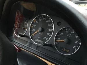 For Mercedes W163 class M ML 97-04 Chrome Gauge Trim Dial Rings Polished Alloy - Imagen 1 de 11
