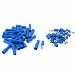 20 Sets 22-16 AWG Wire Connector Male/Female Crimp Terminals Blue  ✦KD - Picture 1 of 4
