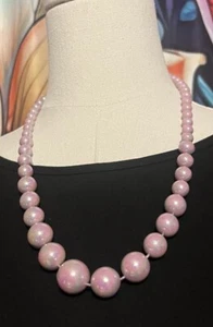 Trachtenkette Vintage Perlen rosa/lila - Bild 1 von 3