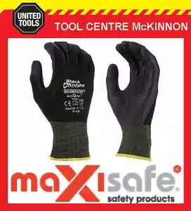MAXISAFE BLACK KNIGHT GRIPMASTER LATEX PALM GENERAL PURPOSE WORK GLOVES – L - Foto 1 di 2