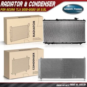 Radiator & w/Receiver Drier AC Condenser Cooling Kit for Acura TLX 15-20 V6 3.5L - Picture 1 of 9