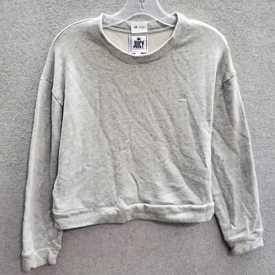 Suéter Juicy Couture Mujer Gris Medio Logo Bordado Terry Francés Foto 1 de 4