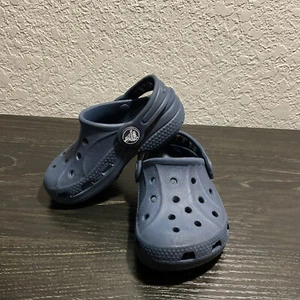 Crocs Unisex Clogs Slip On Navy Blue Classic Sandals Toddlers Children Size C 5 - Picture 1 of 9