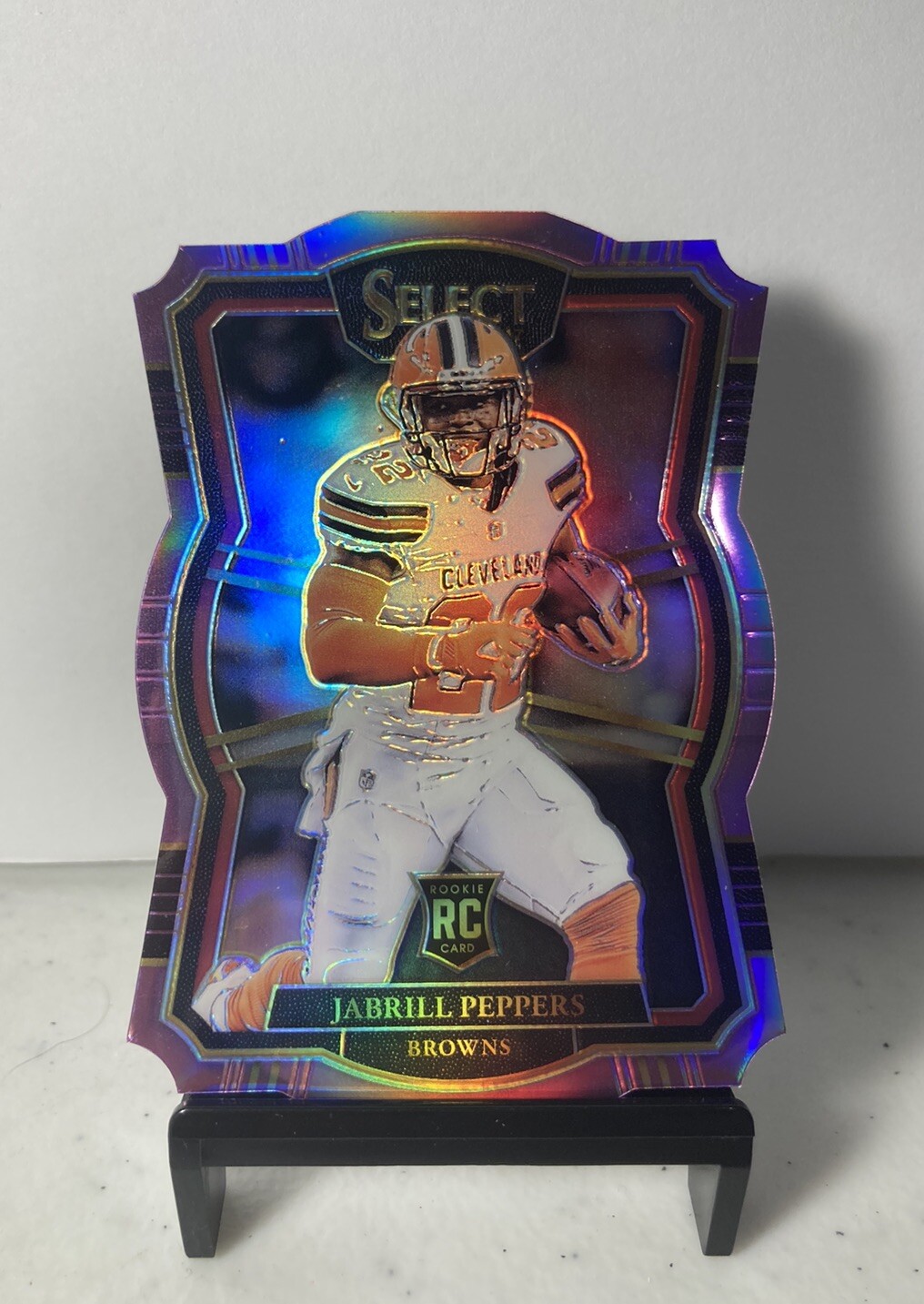 Jabrill Peppers Select 2017 RC Rookie Premier Level Purple Prizm Die Cut /75