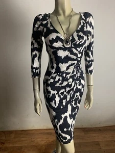 DIANE VON FURSTENBERG Pure SILK Dress sz 6 AU - BUY Any 5 Items = Free Post - Picture 1 of 8