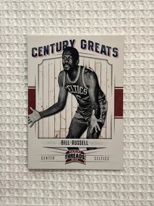 Tarjeta de Bill Russell Panini Threads 2012-13 Century Greats Insert Boston Celtics - Imagen 1 de 2