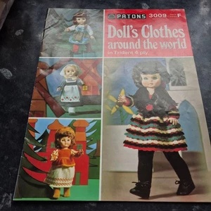 Patons 3009 Dolls Clothes Around The World - 18” Doll - 9 Costumes 4 Ply #A - Picture 1 of 2