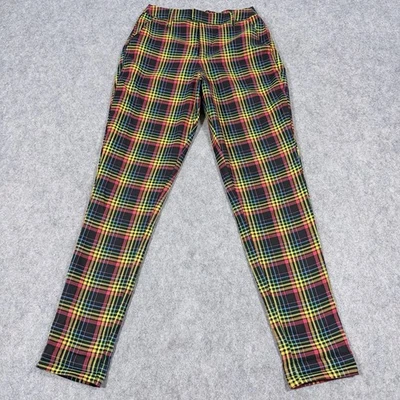 Pantalones a Cuadros Arco Iris Hot Topic Para Mujer Talla XS (Real 25x28.5) Multicolores Foto 1 de 4
