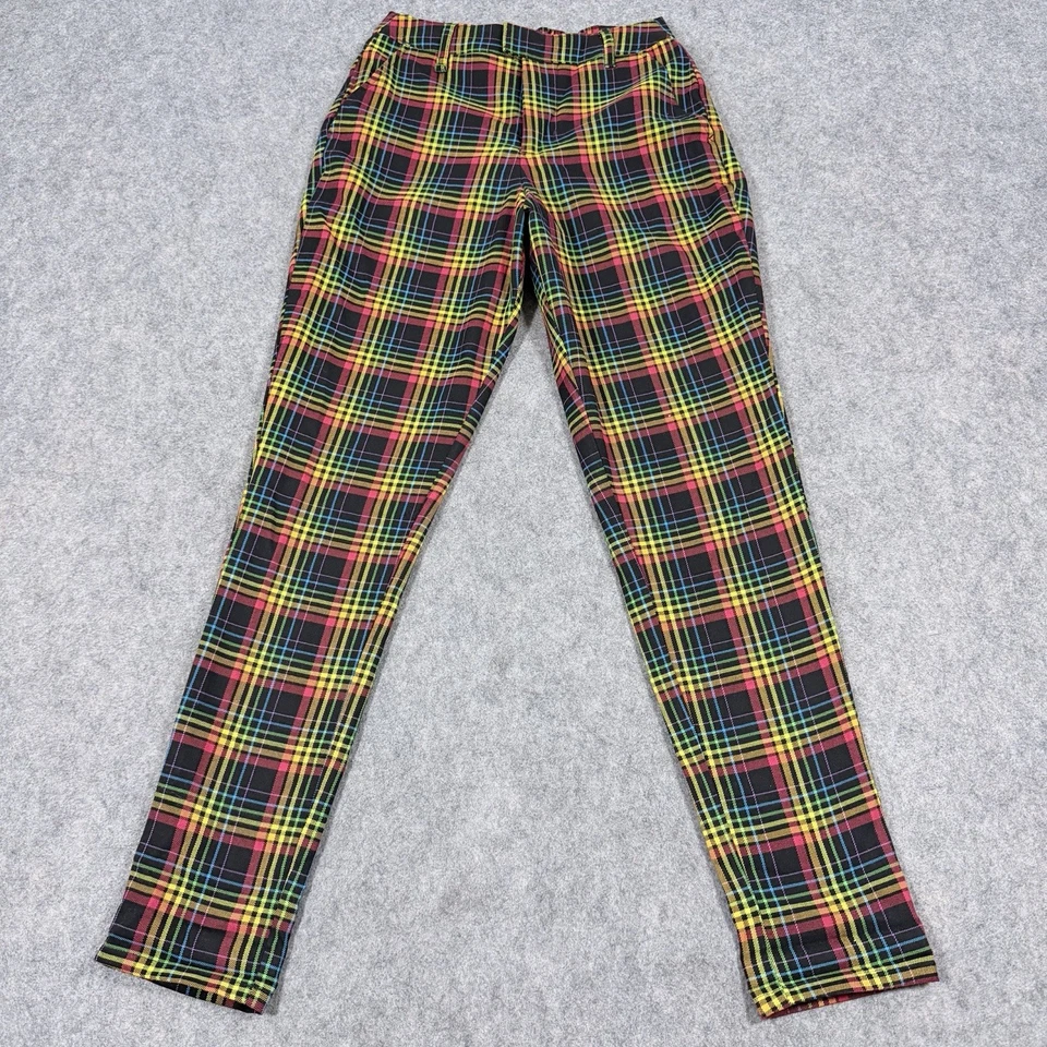 Pantalones a Cuadros Arco Iris Hot Topic Para Mujer Talla XS (Real 25x28.5) Multicolores Foto 1 de 4