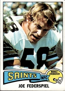 1975 TOPPS FOOTBALL #107 JOE FEDERSPIEL HIGH GRADE EX - Picture 1 of 2