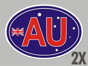 2 Australia AU OVAL stickers flag decal bumper car bike laptop window door CL004 - Foto 1 di 1