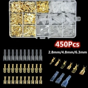 450X Assortment Spade Male Female Terminals Electrical Wire Crimp Connectors Kit - Picture 1 of 6