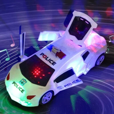 Toys For Kids Gift Police Car LED Light Boys 1 2 3 4 5 6 Year Old Gift Lighting