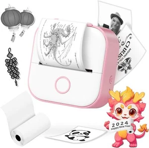 Phomemo T02 Portable Pocket Mini Thermal Printer Photo Inkless Bluetooth Home - Bild 1 von 16