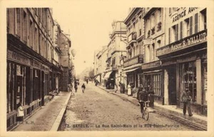 La Rue Saint-Malo et la Rue Saint-Patrice BAYEUX France 1910s Antique Postcard - Picture 1 of 2