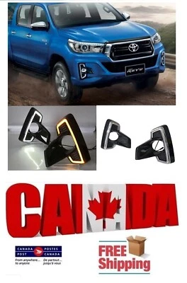 Pair DRL LED Switchback Daytime Running Light Fog For Toyota Hilux Rocco 2018 — 第 1/4 张图片