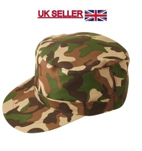 Army Camouflage Cap Camo Soldier Hen Night Party Fancy Dress Hat Cap - Picture 1 of 3