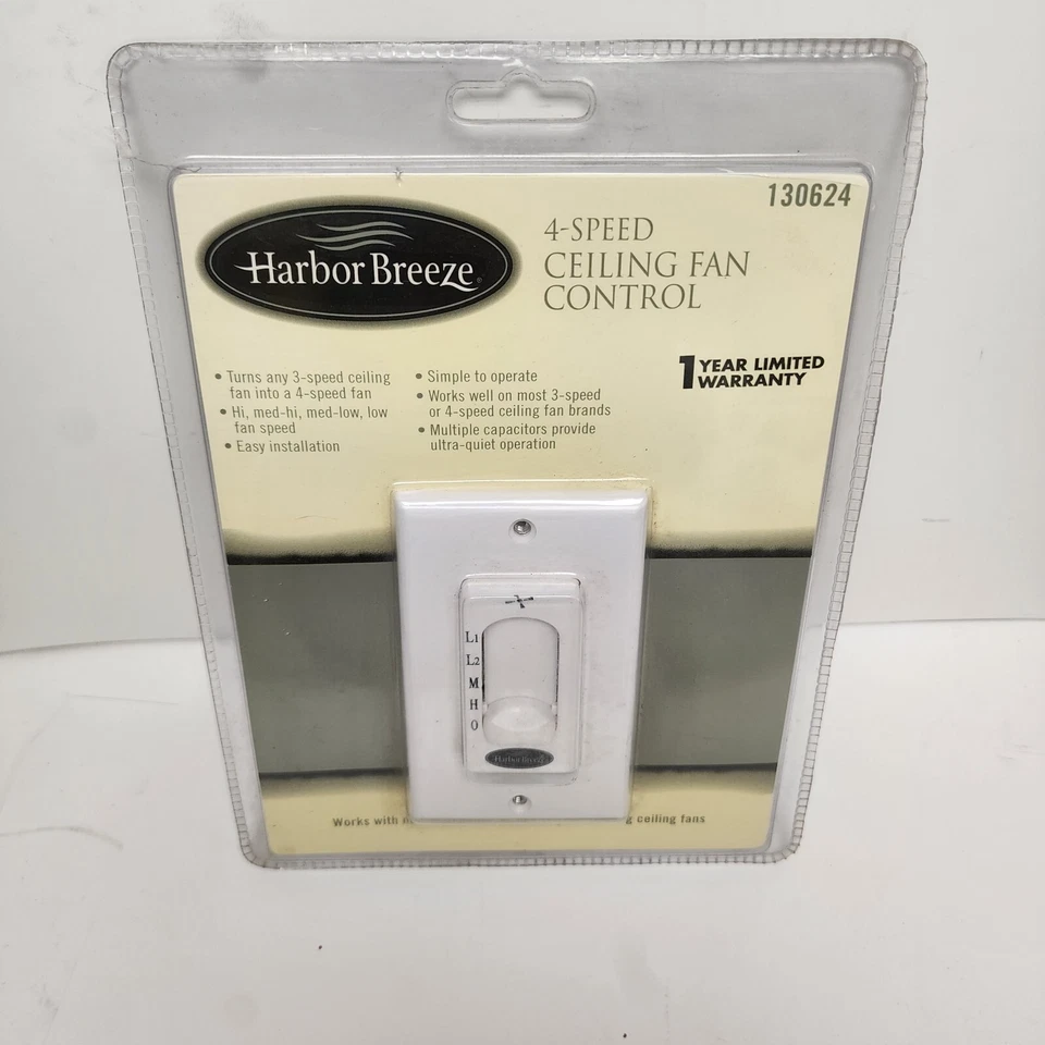 Control de ventilador de techo Harbor Breeze 4 velocidades #130624 - Modelo WM-6WWL Foto 1 de 4
