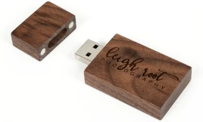 Personalised Laser Engraved Wooden USB Memory Flash Drive 16Gb Stick Gift - Image 1 of 4
