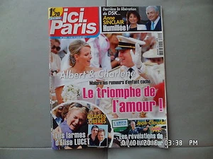 ICI PARIS N°3344 04/07/2011 ALBERT CHARLENE MONACO ANNE SINCLAIR  J19 - Picture 1 of 1