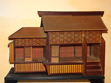 Rare Maison de poupée en marqueterie de bambou.XIX°.Japon.Miniature,bois