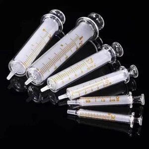 Bulk Buy 1ml-100ml Glass Syringe Sampler Laboratory Reusable Chemistry Injector - Picture 1 of 16