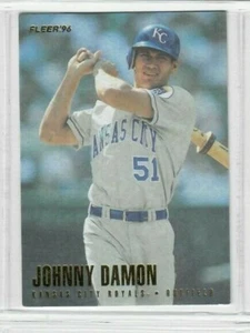 1996 Fleer Tiffany Kansas City Royals Baseball Card #124 Johnny Damon - Picture 1 of 2