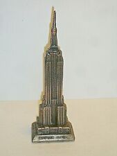 7-3/4" Copper Toned Metal Empire State Building New York Statue Souvenir 1454 FT