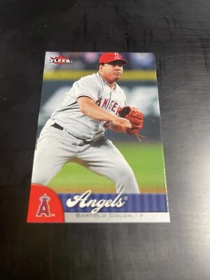 2007 Fleer Mini Die Cuts Los Angeles Angels Baseball Card #179 Bartolo Colon - Image 1 of 2