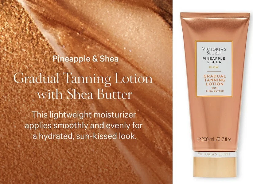 Victoria's Secret Loción Bronceadora Brillo Piña y Karité, 200 ml/6,7 FL OZ NUEVO Foto 1 de 2